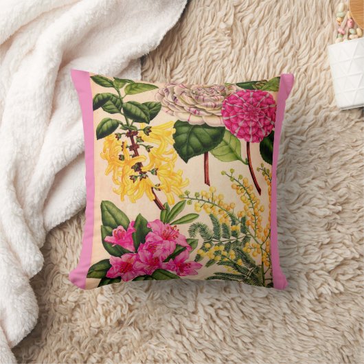 椿 クッション (ブランケット)