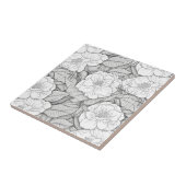 椿（白黒） タイル (側面)