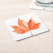 楓の紅葉 スクエアペーパーコースター (アングル)