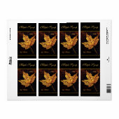 楓の葉に雨がかかる ラベル (フルシート)