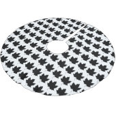 楓の葉のシルエット ブラッシュドポリエステルツリースカート (アングル)