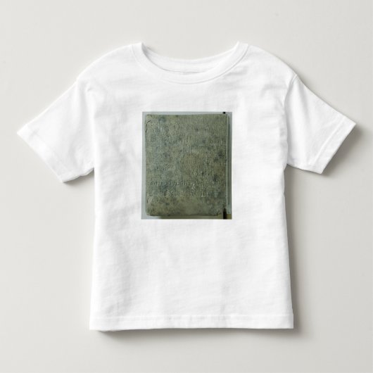 楔形の原稿が付いているタブレット トドラーTシャツ (正面)