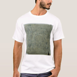 楔形の原稿が付いているタブレット Tシャツ