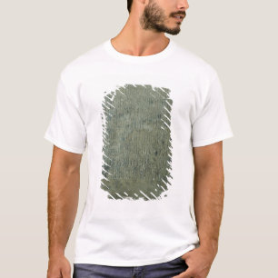 楔形の原稿が付いているタブレット Tシャツ