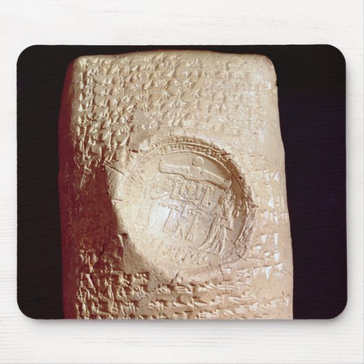 楔形の銘刻文字が付いているタブレット マウスパッド (正面)