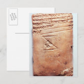 楔形文字を含むタブレット， c.1830-1530 BC ポストカード (正面/裏面)