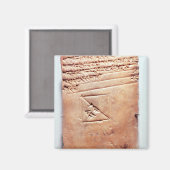 楔形文字を含むタブレット， c.1830-1530 BC マグネット (正面/裏面)