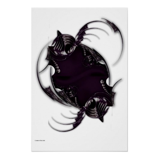 「楕円で瞑想」、光沢のあるポスター ポスター (正面)