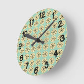 楕円とスターバスト ラウンド壁時計 (傾斜)