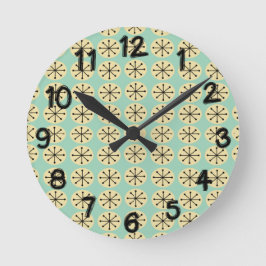 楕円とスターバスト ラウンド壁時計