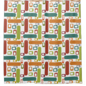 楕円と円 シャワーカーテン (正面)