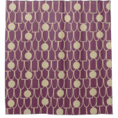 楕円と長方形と円、おお！ シャワーカーテン (正面)