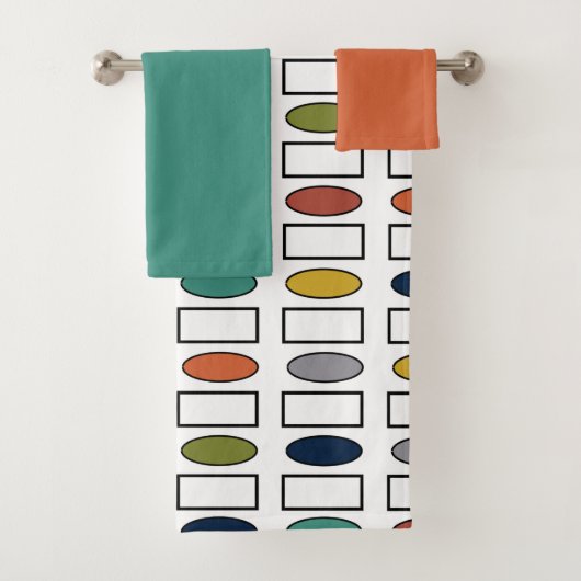 楕円と長方形バスタオルセット バスタオルセット (インサイチュ)