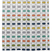 楕円と長方形 シャワーカーテン (正面)