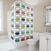 楕円と長方形 シャワーカーテン (インサイチュ)