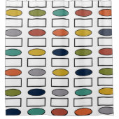 楕円と長方形 シャワーカーテン (正面)