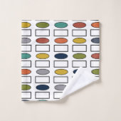 楕円と長方形 バスタオルセット (ウォッシュタオル)