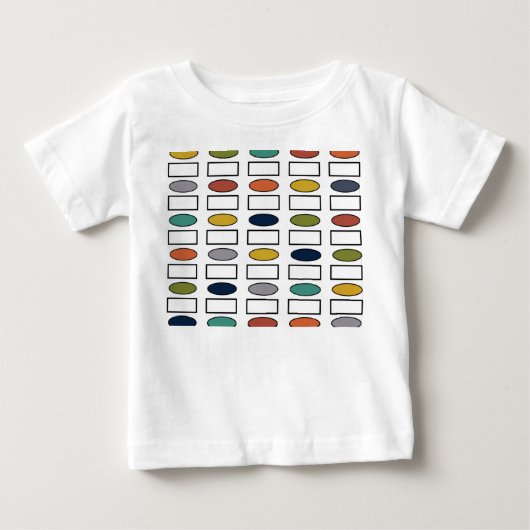 楕円と長方形 ベビーTシャツ (正面)