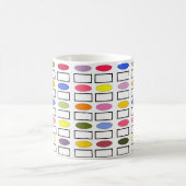 楕円と長方形 – 小さな花の庭マグカップ コーヒーマグカップ (中央)