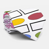 楕円と長方形 – 小さな花園  ネクタイ (ロール)