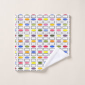 楕円と長方形 – 小さな花園 バスタオルセット (ウォッシュタオル)