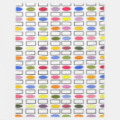 楕円と長方形 – 小さな花園 フリースブランケット (正面)