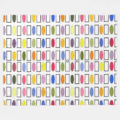 楕円と長方形 – 小さな花園 フリースブランケット (正面(横))