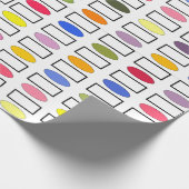 楕円と長方形 – 小さな花園 ラッピングペーパー (角)