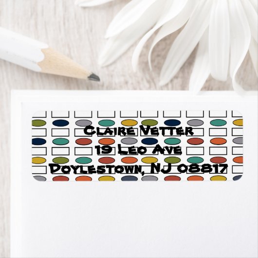 楕円と長方形 – 混合 ラベル (インサイチュ)