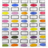 楕円と長方形 – 花園 シャワーカーテン (正面)