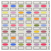 楕円と長方形 – 花園 ファブリック (クローズアップ)