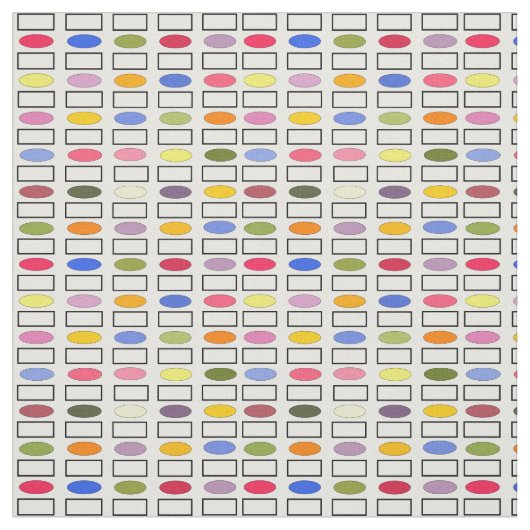 楕円と長方形 – 花園 ファブリック (見本)
