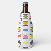 楕円と長方形 – 花園 ボトルクーラー (ボトル正面)