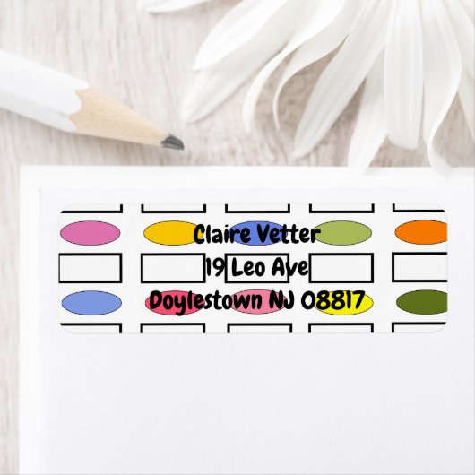 楕円と長方形 – 花園 ラベル (インサイチュ)