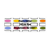 楕円と長方形 – 花園 ラベル (正面)