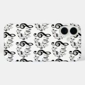 楕円の模様の黒い音符 Case-Mate iPhoneケース (裏面 (横))
