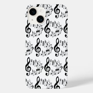 楕円の模様の黒い音符 Case-Mate iPhone 14ケース