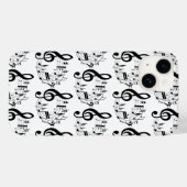楕円の模様の黒い音符 Case-Mate iPhoneケース (裏面 (横))