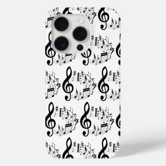 楕円の模様の黒い音符 Case-Mate iPhoneケース (裏面)