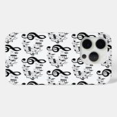 楕円の模様の黒い音符 Case-Mate iPhoneケース (裏面 (横))