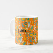 楕円カラフル コーヒーマグカップ (正面左)