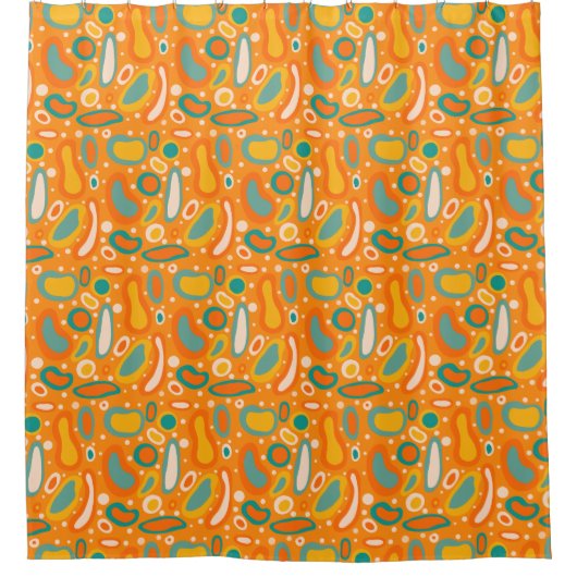 楕円カラフル シャワーカーテン (正面)