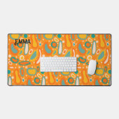 楕円カラフル デスクマット (キーボード&マウス)