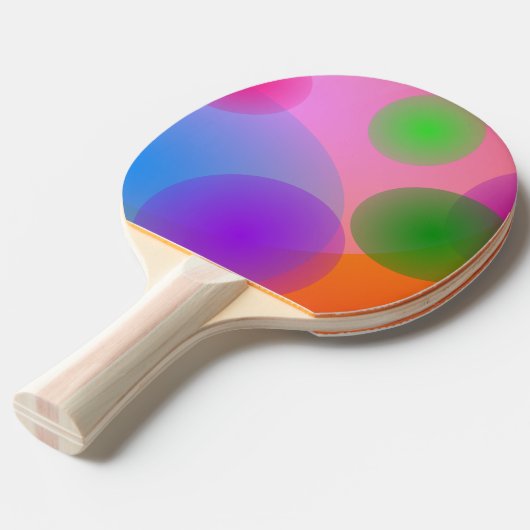 楕円カラフル 卓球ラケット (正面アングル)