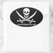 楕円カーマドンスティッカー 楕円形シール (バッグ)