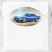 楕円クラシック – ステッカー – 光沢のための車の画像 (バッグ)