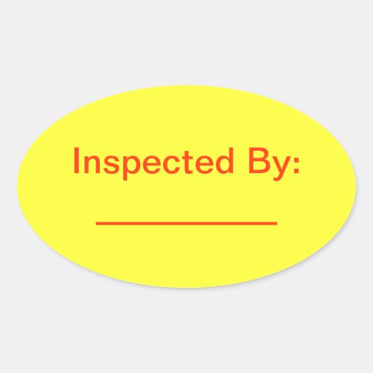 楕円ステッカーで検査 楕円形シール (正面)