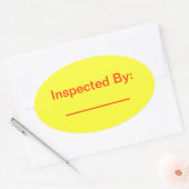 楕円ステッカーで検査 楕円形シール (封筒)