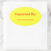 楕円ステッカーで検査 楕円形シール (バッグ)