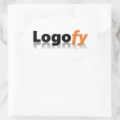 楕円ステッカーのロゴマーク 楕円形シール (バッグ)